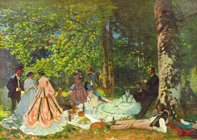 クロード・モネ 《草上の昼食》 1866年 © The Pushkin State Museum of Fine Arts, Moscow.