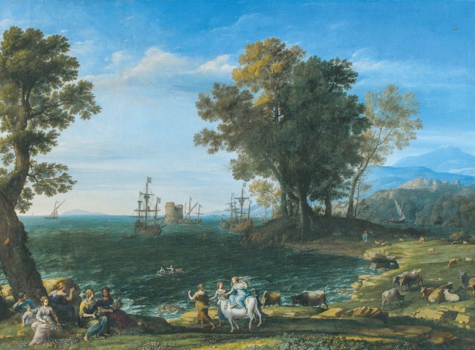クロード・ロラン《エウロペの掠奪》1655年 © The Pushkin State Museum of Fine Arts, Moscow.