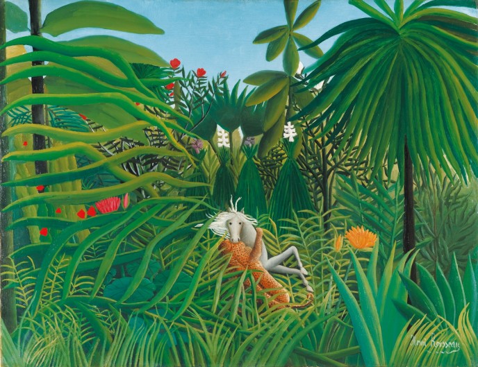 アンリ・ルソー《馬を襲うジャガー》1910年 © The Pushkin State Museum of Fine Arts, Moscow.