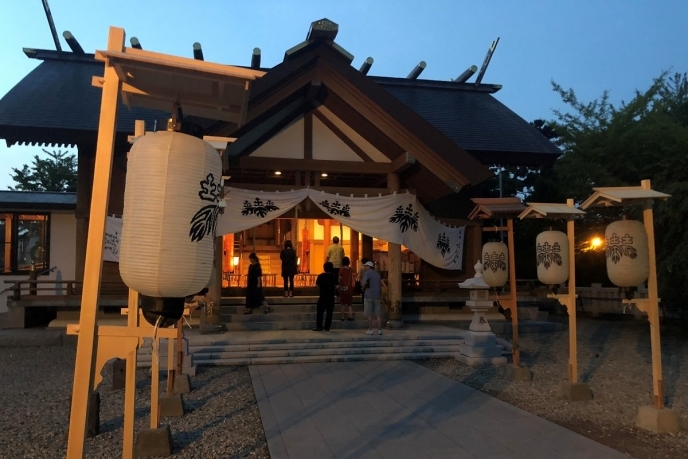 夜の土崎神明社