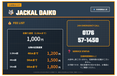 ジャッカル代行