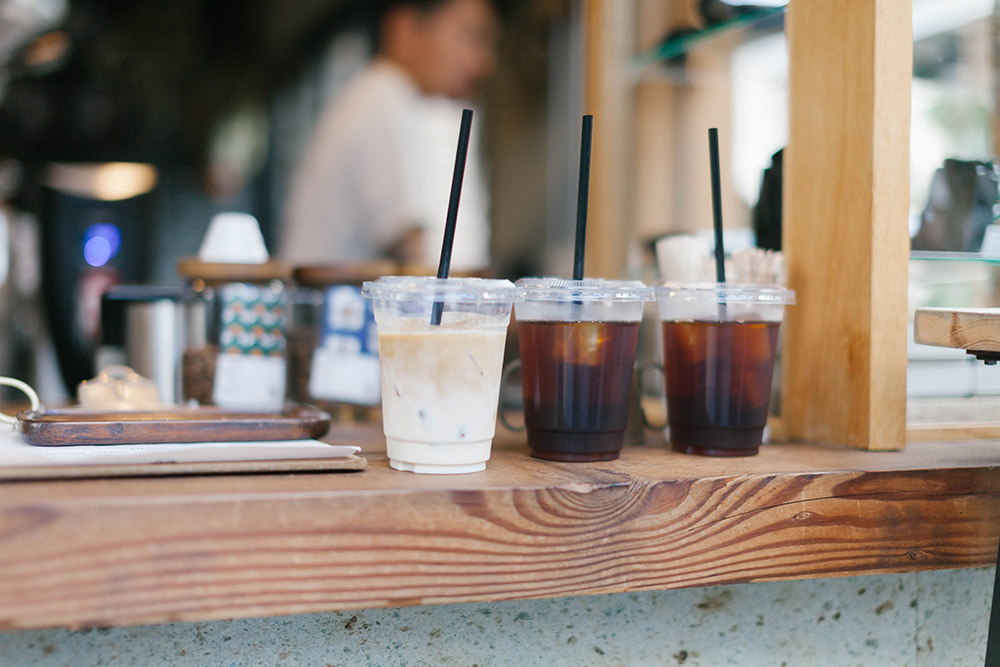 水出しコーヒーとアイスラテを注文しました!