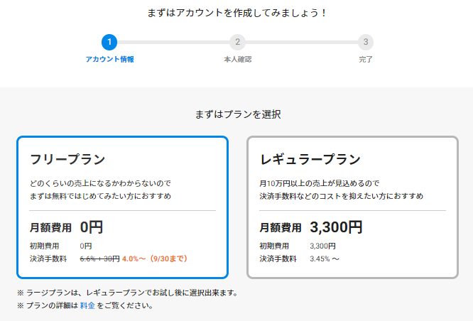 カラーミーショップのフリープラン開店手順ガイド 作り方step1
