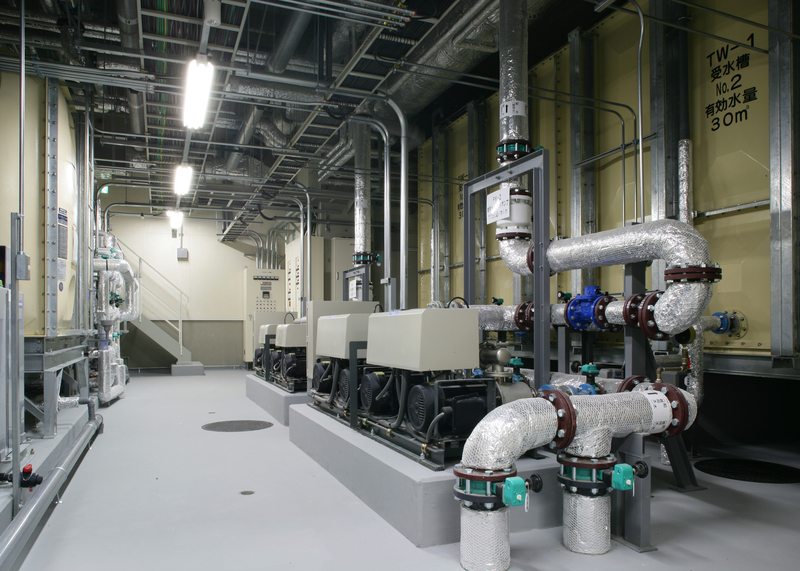 地下1階受水槽・ポンプ室