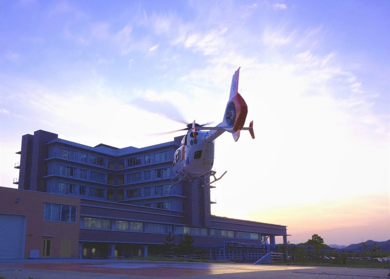 患者さんを搬送するドクターヘリ