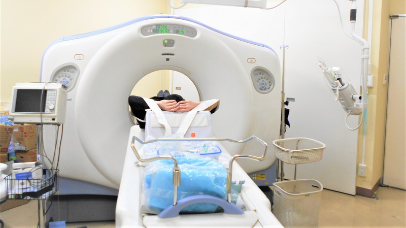 CT検査を実施する様子