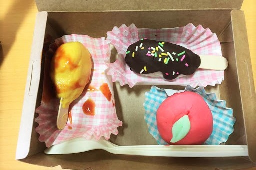 ソフト食のチョコバナナ・りんご飴・フランクフルト