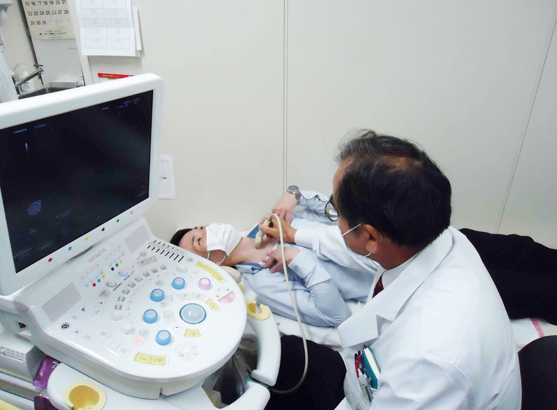 甲状腺エコーの様子