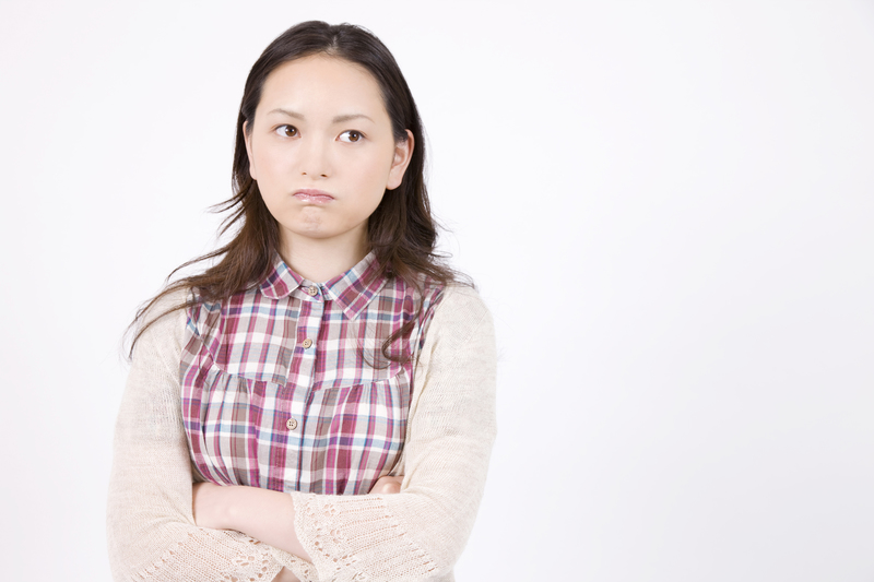 怒っている女性