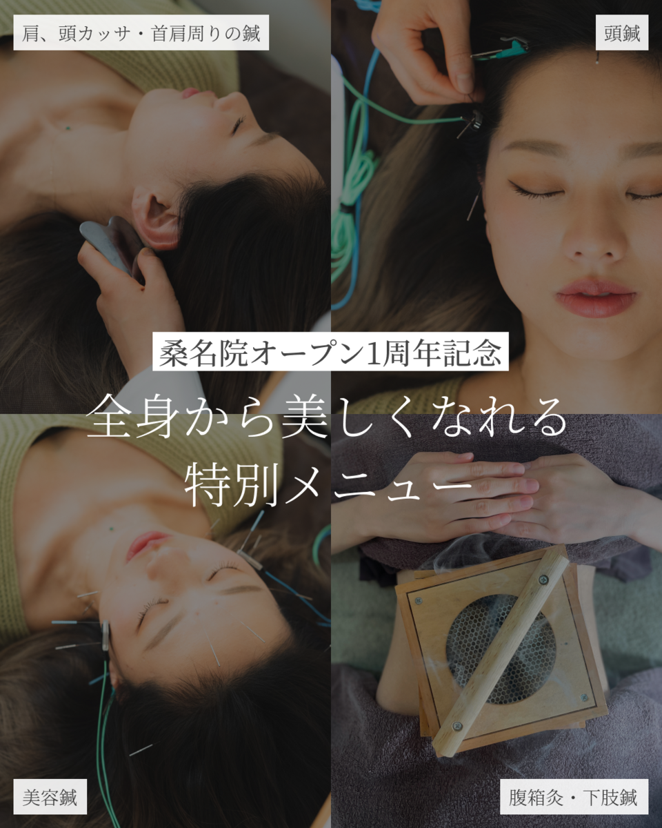 再来の方のみ【1周年限定】全身から美しくなれるプレミアム美容鍼(5/1〜5/31まで)
