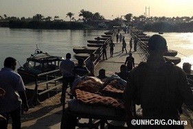 UNHCRはアンバール県と首都バグダードの境界となっているユーフラテス川を橋渡ししているBzabz橋での対応について懸念しています。