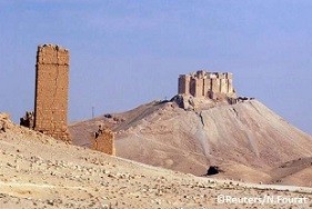 5月20日に軍事勢力により占領された世界遺産パルミラ遺跡にあるファクレディンの城郭
