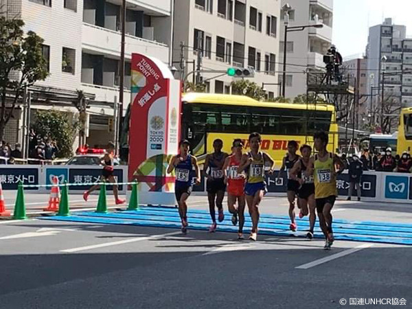 東京マラソン折り返しの様子