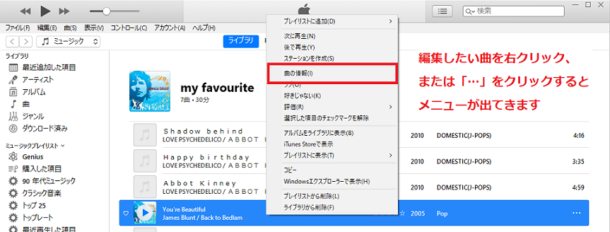 iTunes編集1
