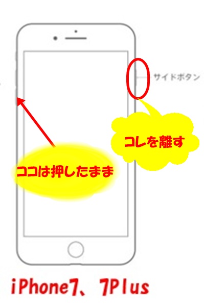 iPhone7手を離す