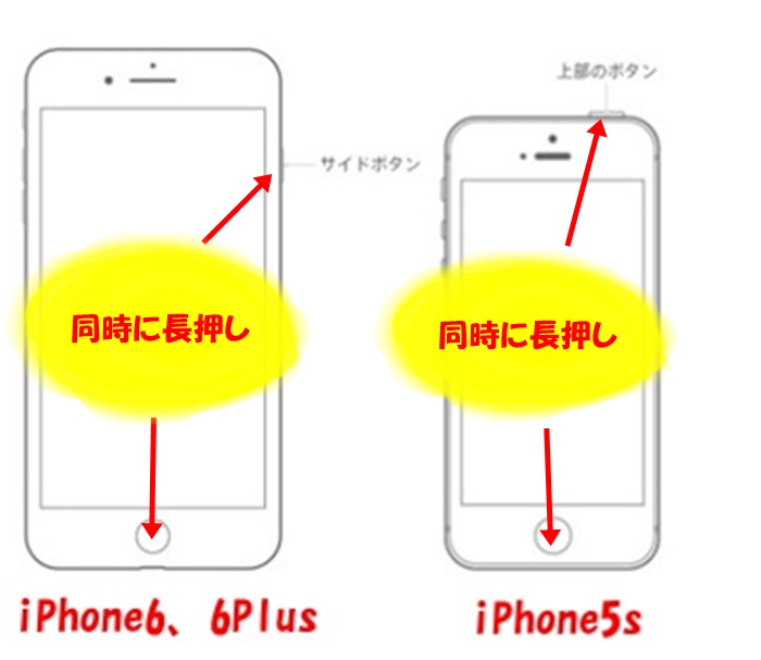 iPhone6、5sの電源オフ