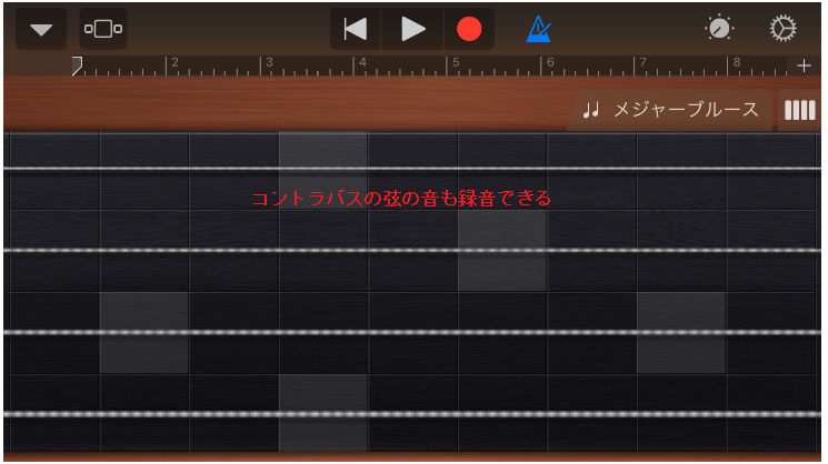 コントラバスの画面