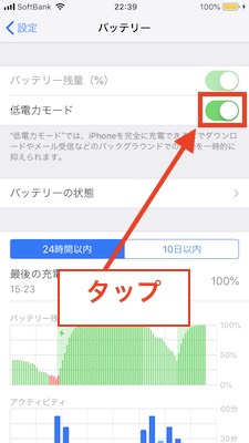 低電力モードタップ