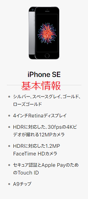 iPhone SEの基本情報