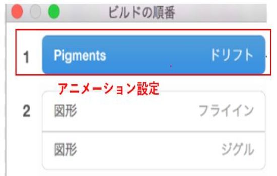 アニメーション設定画面