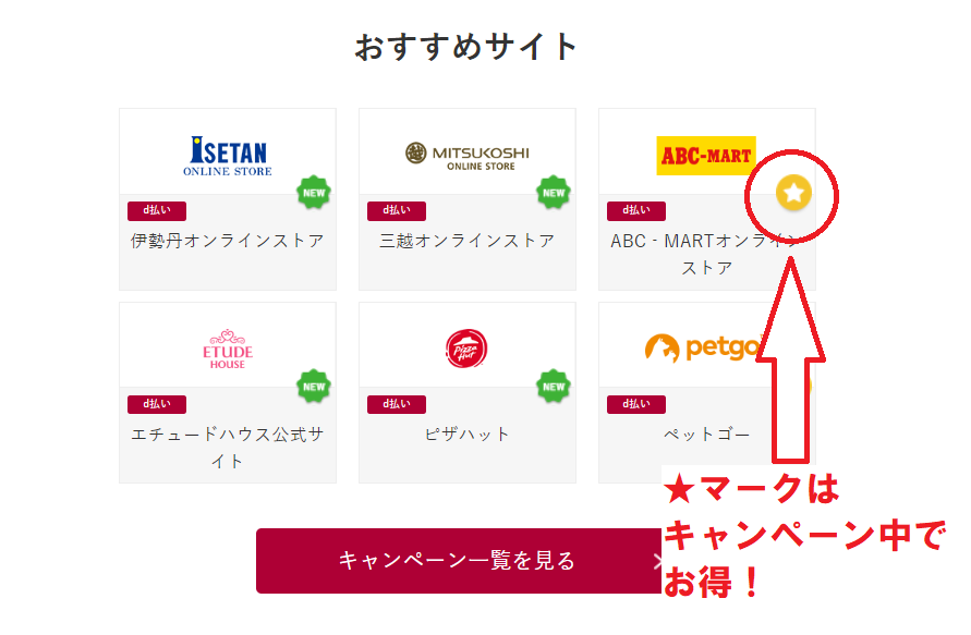 払い d Abc マート