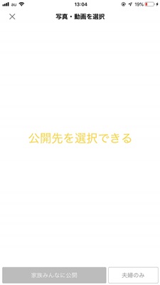 公開先を選択できる
