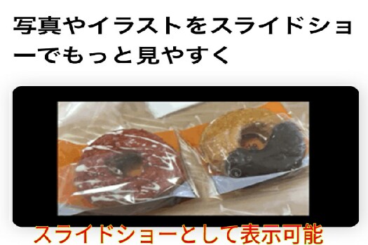 スライドショーとして表示可能