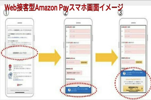 Web接客型Amazon Payスマホ画面イメージ