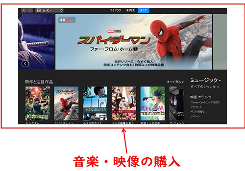 音楽/映画の購入