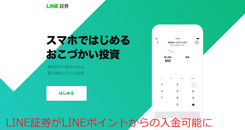 LINEポイントからの入金可能に