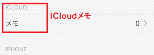 iCloudメモ