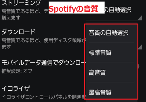 Spotifyの音質