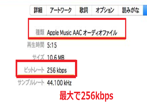 最大で256kbps