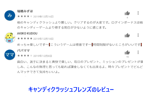「キャンディークラッシュフレンズ」のレビュー