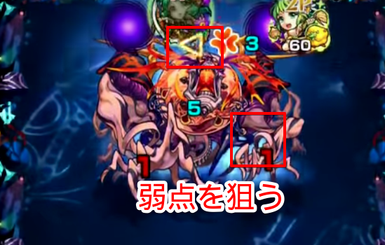 弱点を狙う