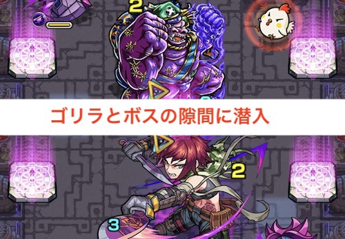 ゴリラとボスの隙間に潜入