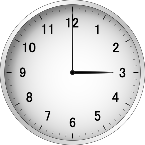 時計の3時