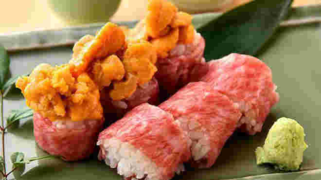 彩・八馬の肉寿司