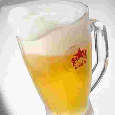 ビールのきめ細かな泡