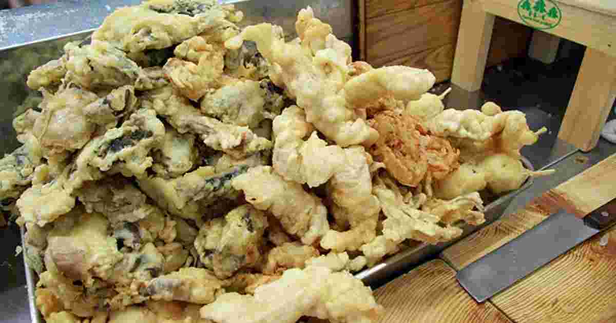 福本食堂のホルモン天ぷら