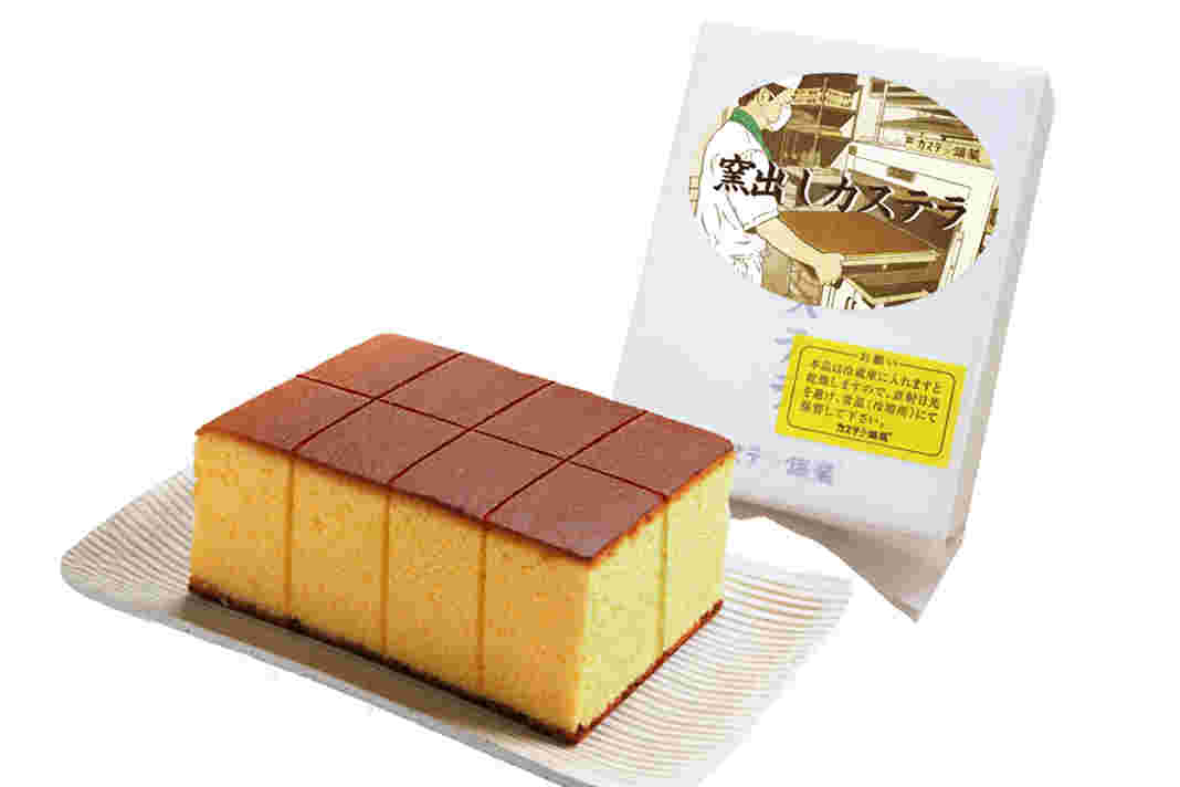 銀装の窯出しカステラ