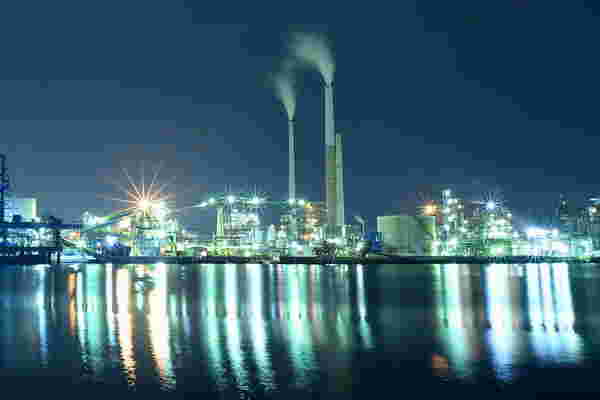 周南コンビナートの夜景