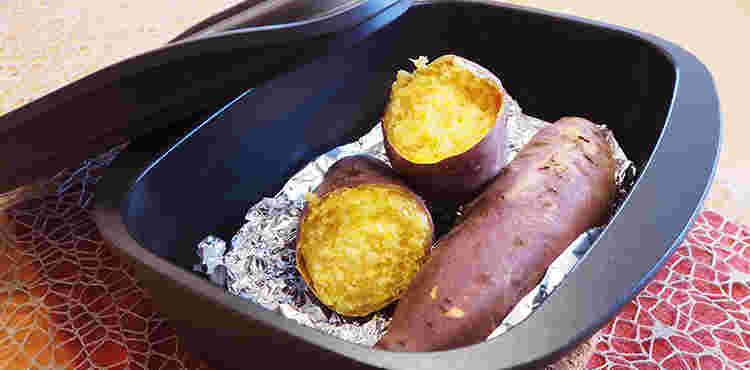 アルミホイルを巻かないで作る焼き芋