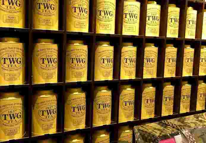 TWGの商品が並べられている様子