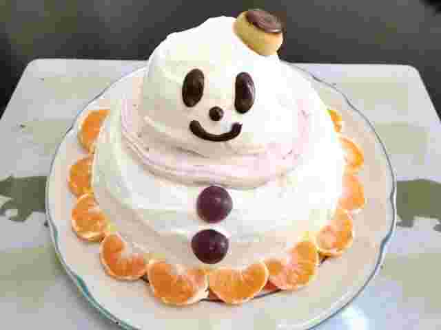 雪だるまケーキ