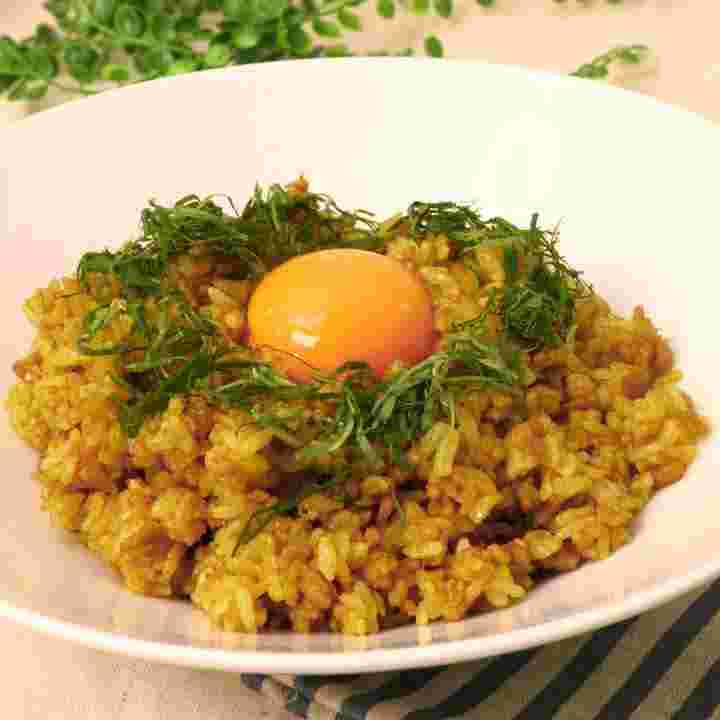 豚ひき肉と大葉で作る薬味たっぷりドライカレー