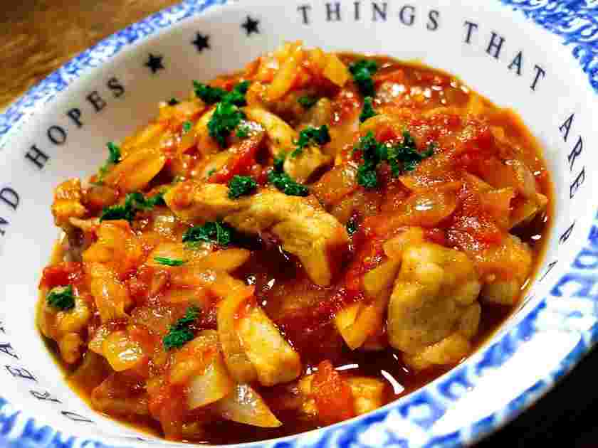 人気の豚ロースを使ったトマト煮込み