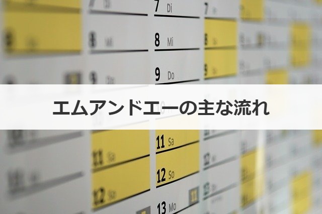 エムアンドエー(M&A)の主な流れ