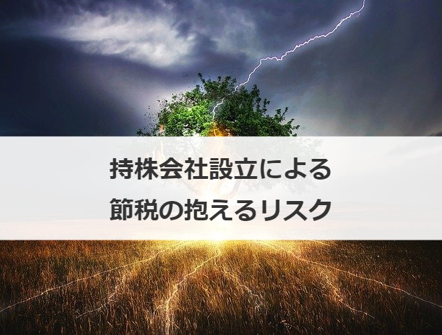 持株会社設立による節税の抱えるリスク