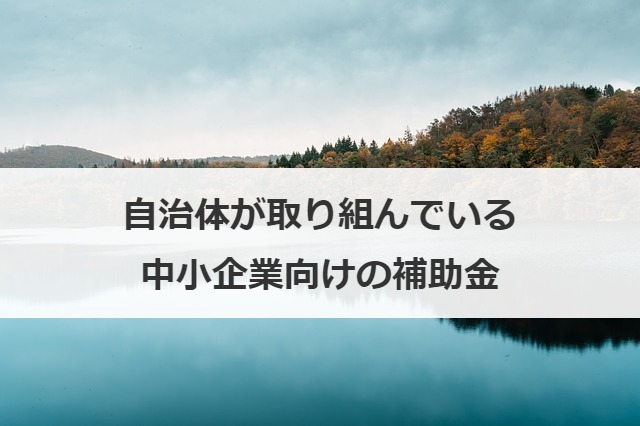 自治体が取り組んでいる中小企業向けの補助金